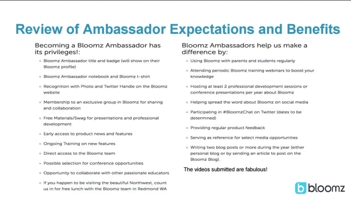 Ambassador Expectations