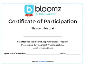 Certificate of Participation