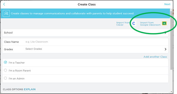 Create Class with Google Classroom