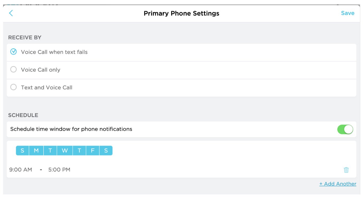 primary-phone-settings