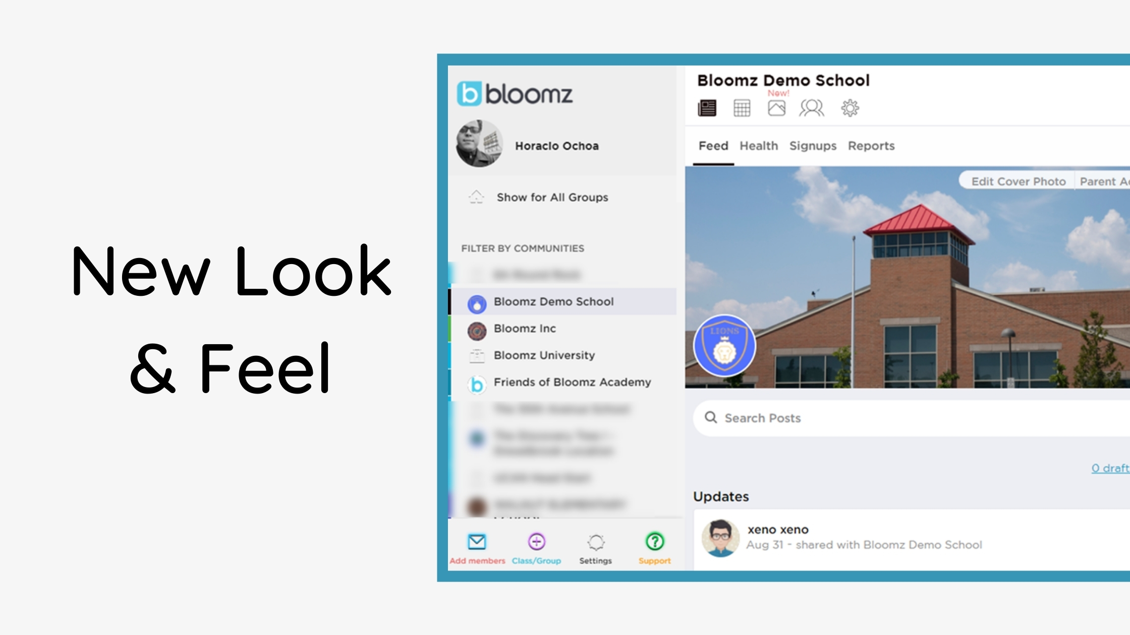 New Look on the Bloomz Web App!